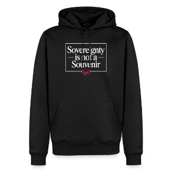 Protestation politique pour la souveraineté du Groenland c - Sweat à capuche Premium bio Homme - noir - Devant - Nico (187cm)