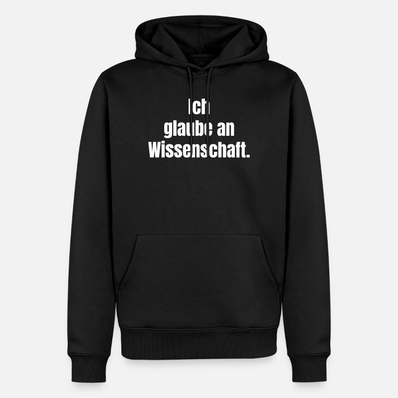 Je crois en la science - Sweat à capuche Premium bio Homme - noir