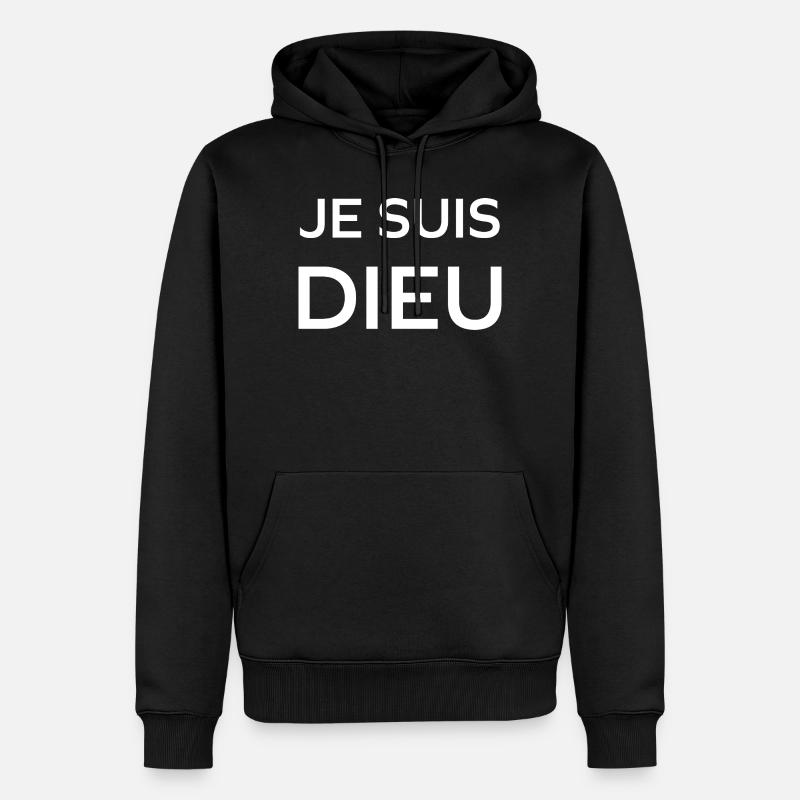 Ich bin Gott - Männer Premium Bio Hoodie - Schwarz