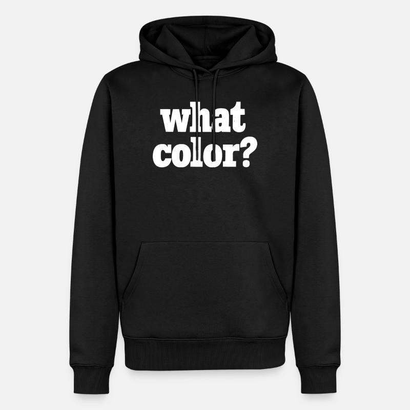Quelle couleur ? - Blanc - Sweat à capuche Premium bio Homme - noir