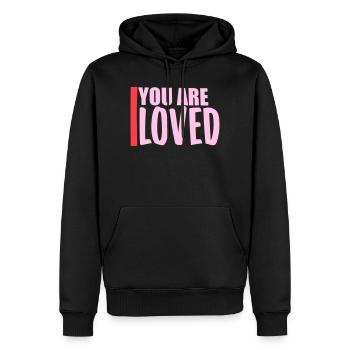 You Are Loved No Matter How You Feel Mitgefühl - Männer Premium Bio Hoodie - Schwarz - Vorne - Nico (187cm)