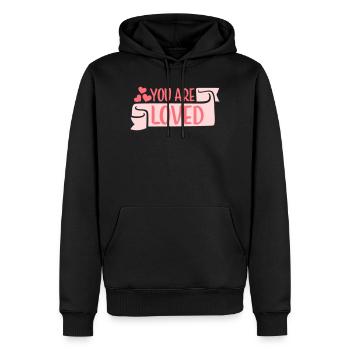 You Are Loved No Matter How You Feel Mitgefühl - Männer Premium Bio Hoodie - Schwarz - Vorne - Nico (187cm)