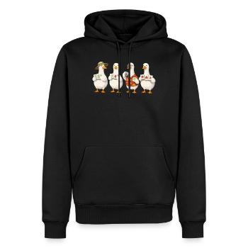 Oie de Mahjong - Sweat à capuche Premium bio Homme - noir - Devant - Nico (187cm)