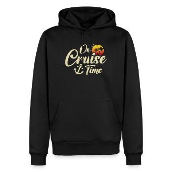 Vacances d’été en croisière Voyage de croisière - Sweat à capuche Premium bio Homme - noir - Devant - Nico (187cm)