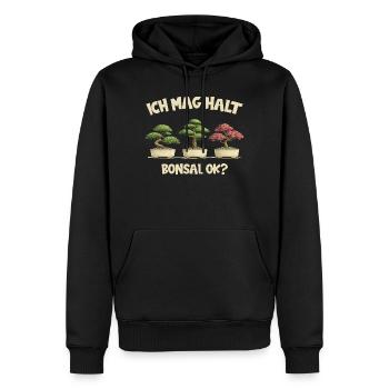 Bonsai Pflanzen - Männer Premium Bio Hoodie - Schwarz - Vorne - Nico (187cm)