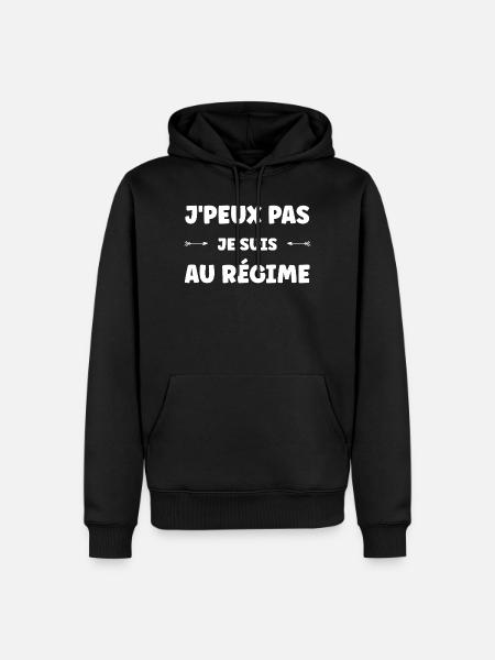 I can't I'm on a diet - Men’s Premium Organic Hoodie - black