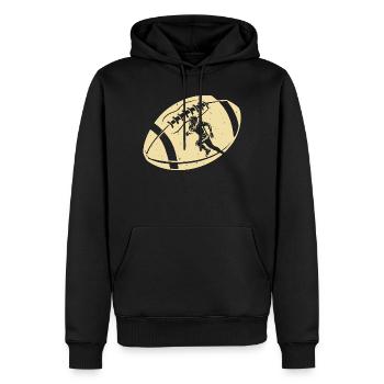 American Football Rugby - Männer Premium Bio Hoodie - Schwarz - Vorne - Nico (187cm)