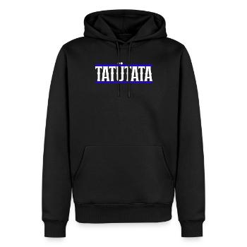 Tatuetata_- - Sweat à capuche Premium bio Homme - noir - Devant - Nico (187cm)