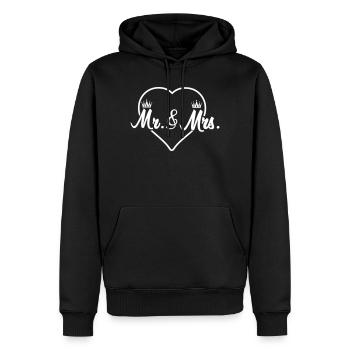 M. et Mme Herz - Sweat à capuche Premium bio Homme - noir - Devant - Nico (187cm)