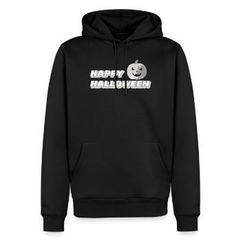 HAPPY HALLOWEEN - Männer Premium Bio Hoodie - Schwarz - Vorne - Nico (187cm)