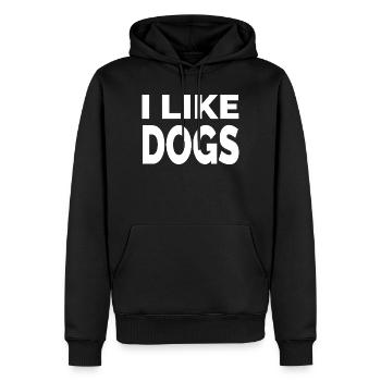 canine - Sweat à capuche Premium bio Homme - noir - Devant - Nico (187cm)