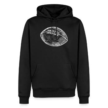 Art de la ligne de balle de football américain - Sweat à capuche Premium bio Homme - noir - Devant - Nico (187cm)