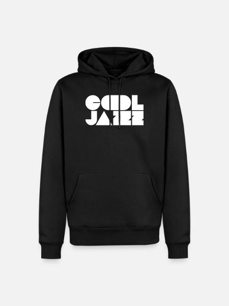 Bold cool jazz logo design - Men’s Premium Organic Hoodie - black