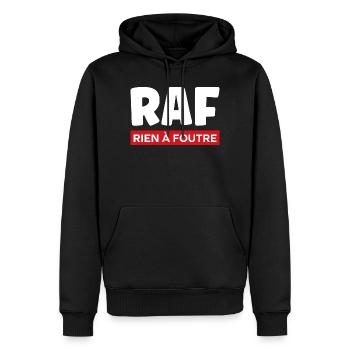 Ist mir scheißegal. - Männer Premium Bio Hoodie - Schwarz - Vorne - Nico (187cm)