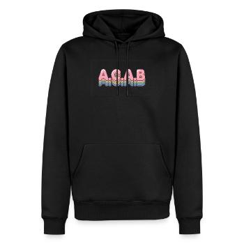 A.C.A.B - Antifa Tee - Männer Premium Bio Hoodie - Schwarz - Vorne - Nico (187cm)