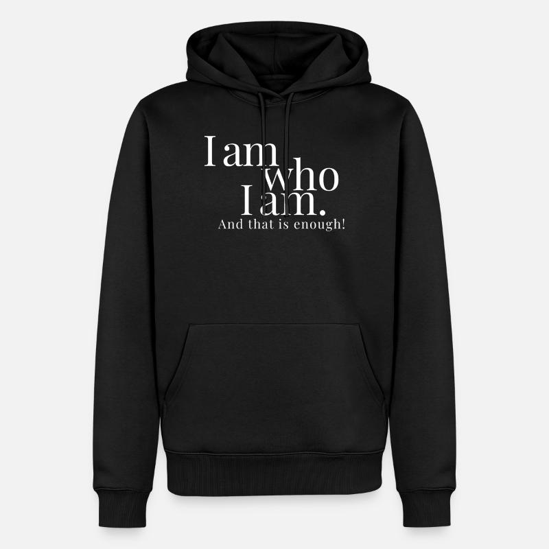 Je suis qui je suis. Et cela suffit. Bashar ! - Sweat à capuche Premium bio Homme - noir