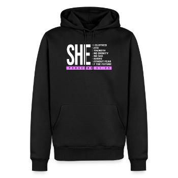 Kapitel 31 Bibel Spruch Jesus Christ Bibelvers - Männer Premium Bio Hoodie - Schwarz - Vorne - Nico (187cm)