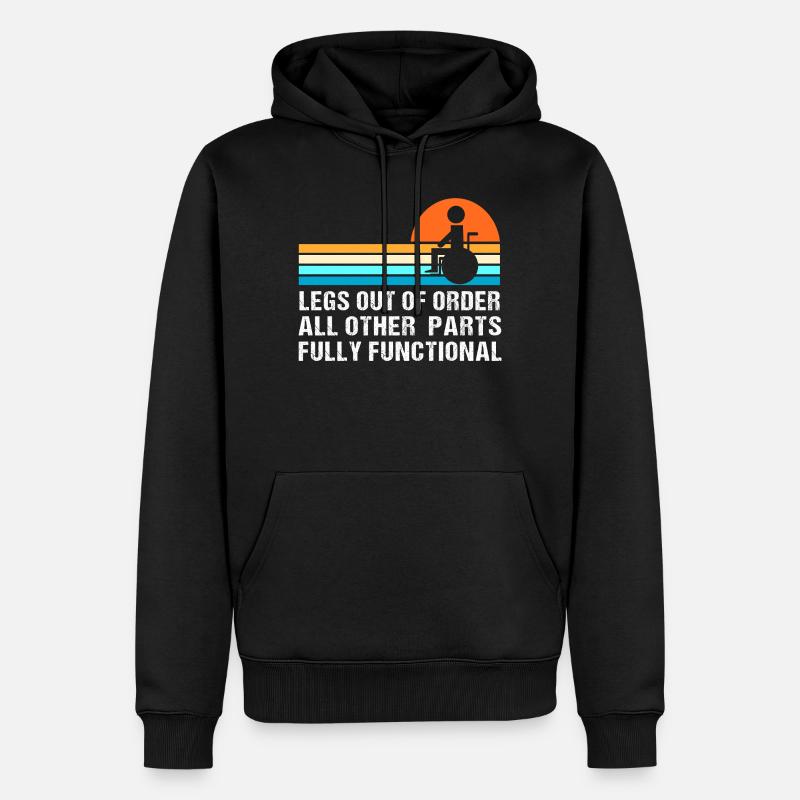 Rollstuhl - Männer Premium Bio Hoodie - Schwarz