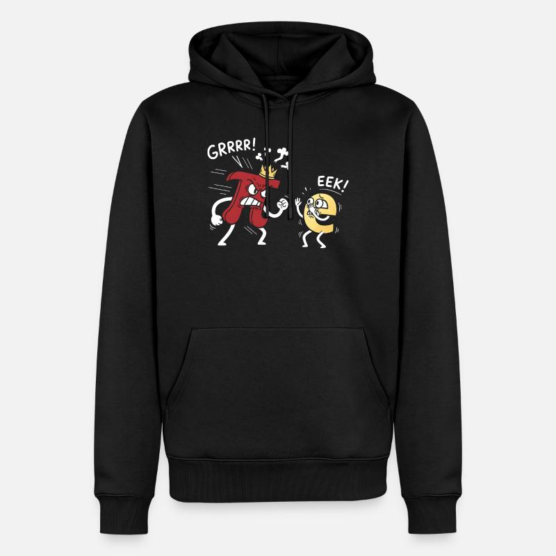 Mathematik Konstanten Pi bedroht e Comic - Männer Premium Bio Hoodie - Schwarz