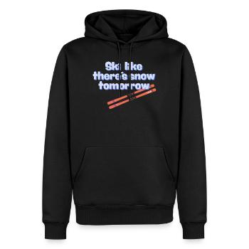 Ski wie es morgen Schnee gibt - Männer Premium Bio Hoodie - Schwarz - Vorne - Nico (187cm)