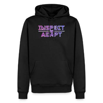 Inspect & Adapt, Agile Coach Scrum T-shirt - Männer Premium Bio Hoodie - Schwarz - Vorne - Nico (187cm)