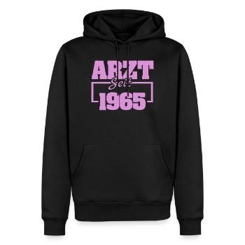 196 - Männer Premium Bio Hoodie - Schwarz - Vorne - Nico (187cm)