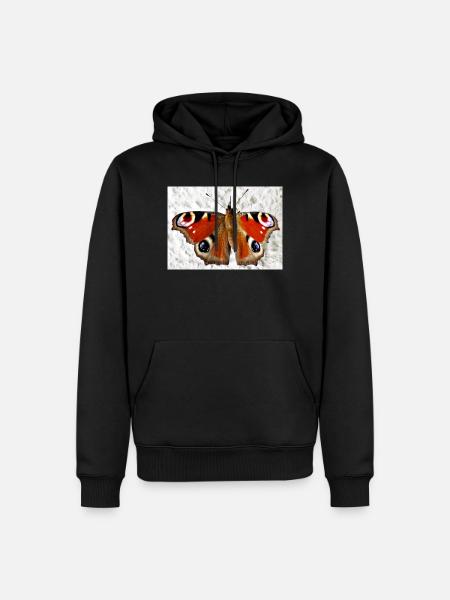 Peacock Eye Butterfly Pattern - Men’s Premium Organic Hoodie - black