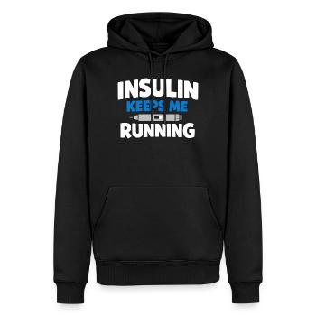 Blutzucker-insulin-unterstützung Typ Eins Stolz - Männer Premium Bio Hoodie - Schwarz - Vorne - Nico (187cm)