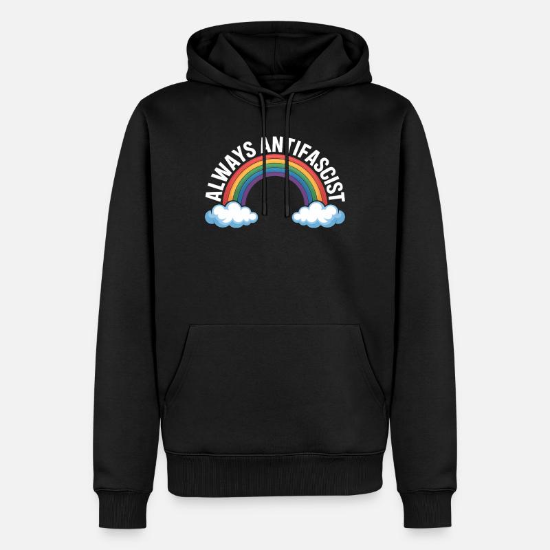 Always Antifascist – Antifa Tee - Männer Premium Bio Hoodie - Schwarz