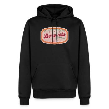 Label de montagne de ski de Borovets Bulgaria - Sweat à capuche Premium bio Homme - noir - Devant - Nico (187cm)