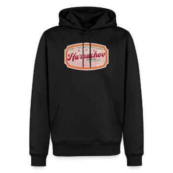 Harrachov Tschechisches Skilabel Tschechien Retro - Männer Premium Bio Hoodie - Schwarz - Vorne - Nico (187cm)