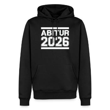 Abitur 2026  - Männer Premium Bio Hoodie - Schwarz - Vorne - Nico (187cm)