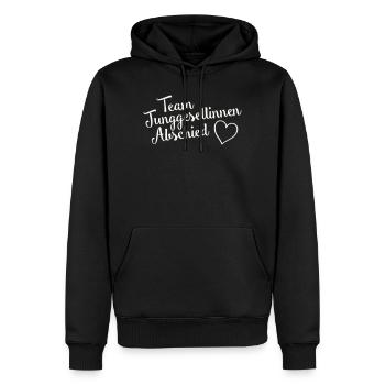 Cœur de l’équipe Enterrement de vie de jeune fille - Sweat à capuche Premium bio Homme - noir - Devant - Nico (187cm)