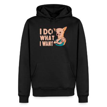 Chihuahua Chihuahueño I Do What I - Männer Premium Bio Hoodie - Schwarz - Vorne - Nico (187cm)