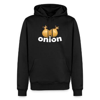 OIGNON - Sweat à capuche Premium bio Homme - noir - Devant - Nico (187cm)