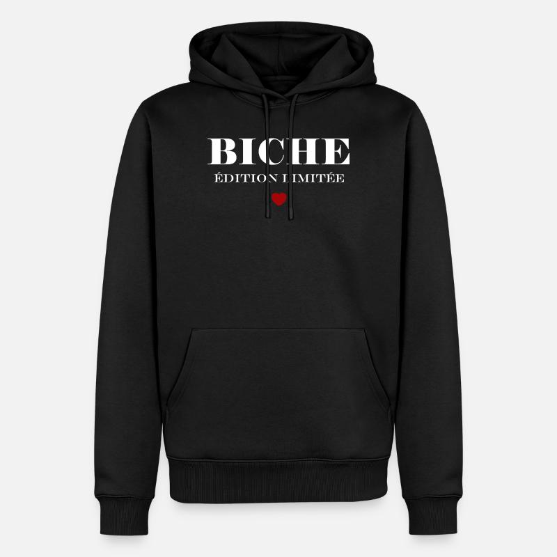 Hirschkuh - Männer Premium Bio Hoodie - Schwarz