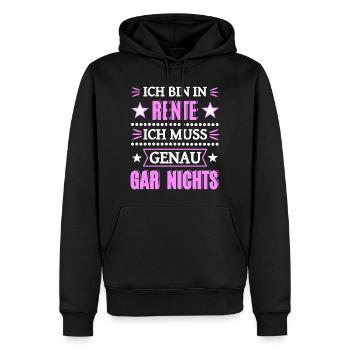 Endlich in Rente - Männer Premium Bio Hoodie - Schwarz - Vorne - Nico (187cm)
