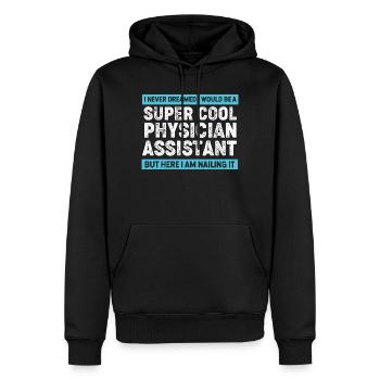 Arzthelferin Physician Assistant Pflege MFA PA - Männer Premium Bio Hoodie - Schwarz - Vorne - Nico (187cm)