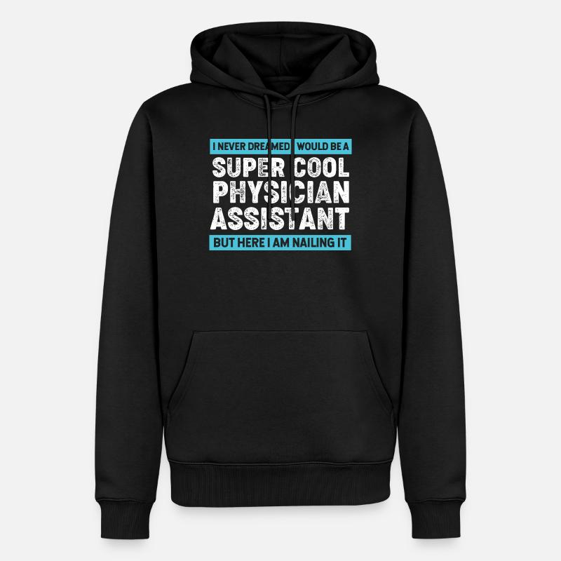 Assistant médical infirmier MFA PA - Sweat à capuche Premium bio Homme - noir
