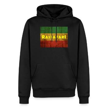 RASTAFARI - Männer Premium Bio Hoodie - Schwarz - Vorne - Nico (187cm)