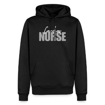 Herzkrankenschwester EKG Kardiologie Krankenschwester - Männer Premium Bio Hoodie - Schwarz - Vorne - Nico (187cm)