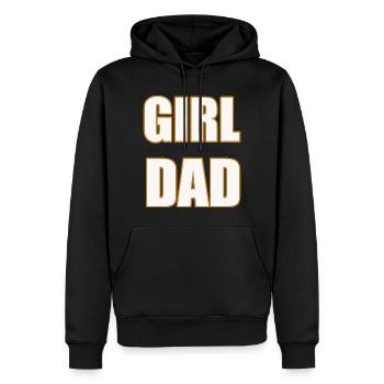 Papa fille Fier Père de Filles Chemise - Sweat à capuche Premium bio Homme - noir - Devant - Nico (187cm)
