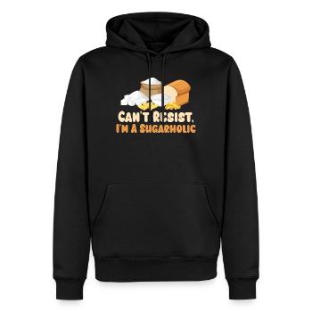 Sugarholic Küchen-Grafik-Tee - Männer Premium Bio Hoodie - Schwarz - Vorne - Nico (187cm)