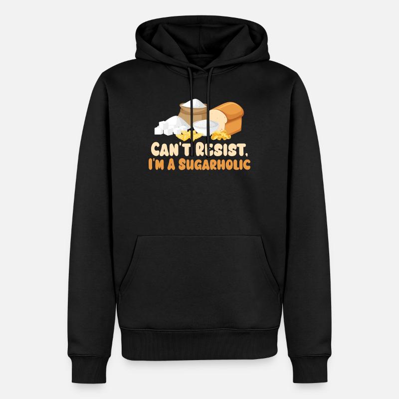 Sugarholic Küchen-Grafik-Tee - Männer Premium Bio Hoodie - Schwarz