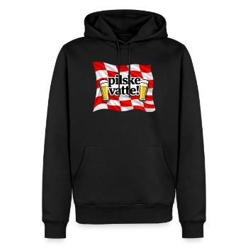 Pilske a foncé ! - Sweat à capuche Premium bio Homme - noir - Devant - Nico (187cm)