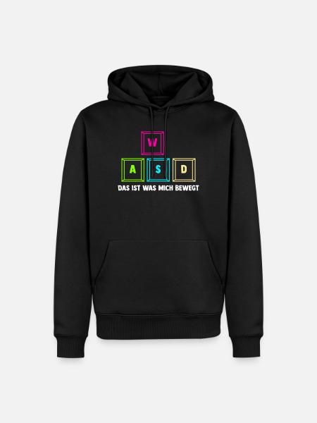 Zocken Computerspieler Zocker Gaming Gamer - Männer Premium Bio Hoodie - Schwarz