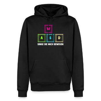 Zocken Computerspieler Zocker Gaming Gamer - Männer Premium Bio Hoodie - Schwarz - Vorne - Nico (187cm)