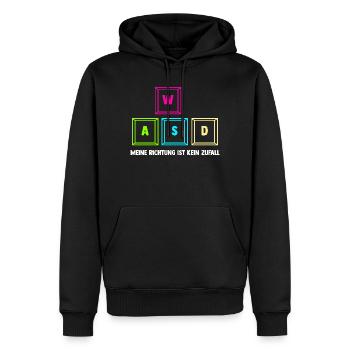 Zocken Computerspieler Zocker Gaming Gamer - Männer Premium Bio Hoodie - Schwarz - Vorne - Nico (187cm)