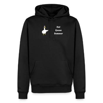 Hot Goose Summer - Männer Premium Bio Hoodie - Schwarz - Vorne - Nico (187cm)