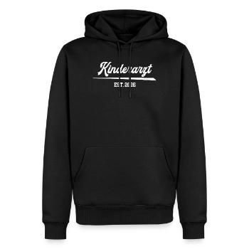 Kinderarzt 2026 Studium Facharzt Ausbildung Arzt - Männer Premium Bio Hoodie - Schwarz - Vorne - Nico (187cm)